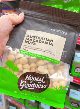 澳洲原装进口HONEST GOODNESS夏威夷果仁无壳大果仁无添加750g