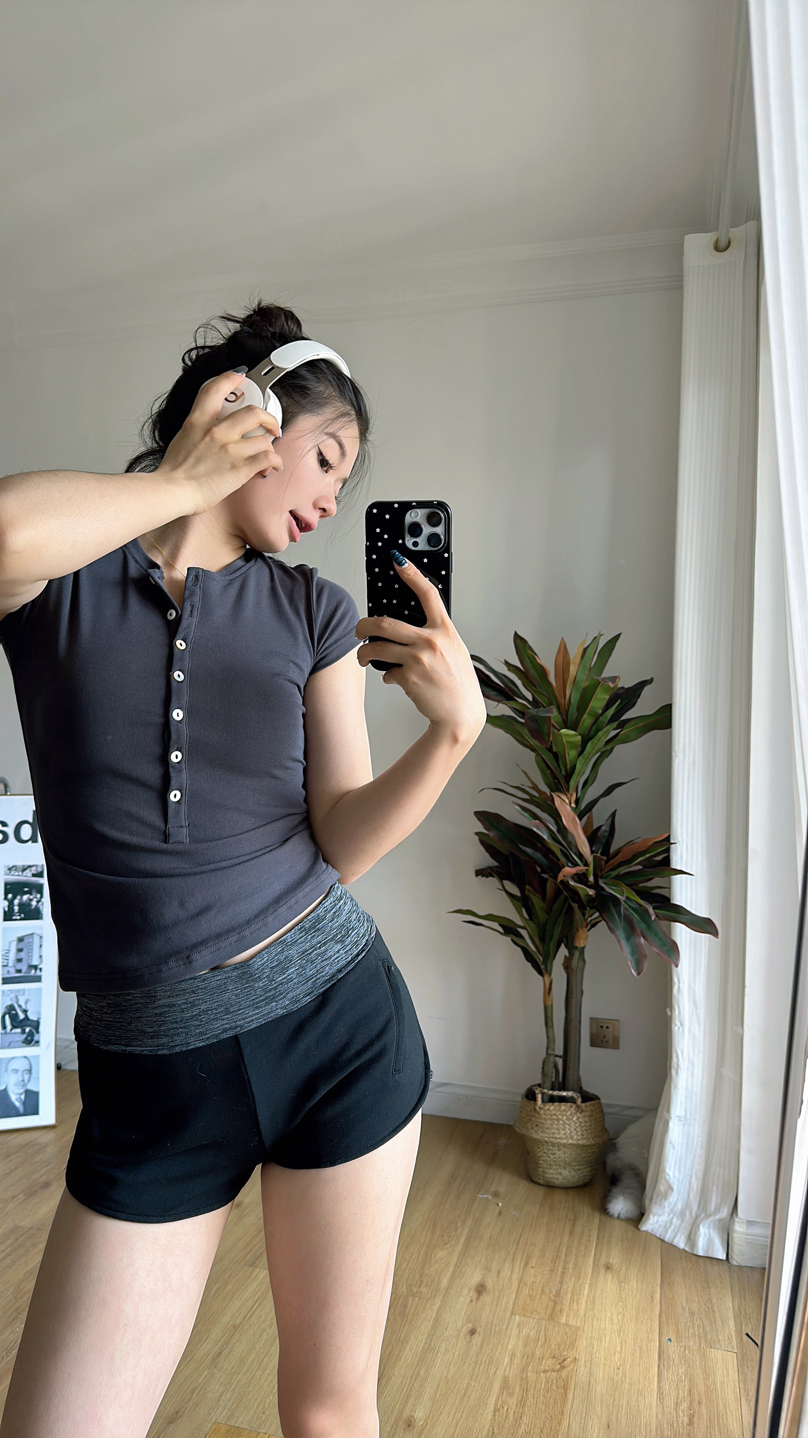 WEEEECHAN 次日早晨｜亨利领短袖紧身显瘦弹力棉质T恤