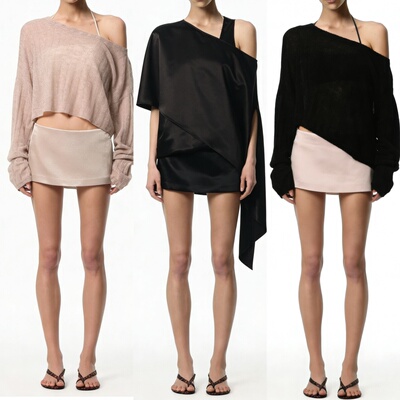 WEEEECHAN次日早晨 “雾面缎感”mini裙裤 香槟/粉色/黑色