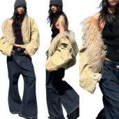 次日早晨 低腰落裆喇叭原牛牛仔裤 原牛深蓝 WEEEECHAN 男女同款