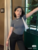 next day morning 次日早晨 纯欲紧身莫代尔棉圆领短袖 T恤