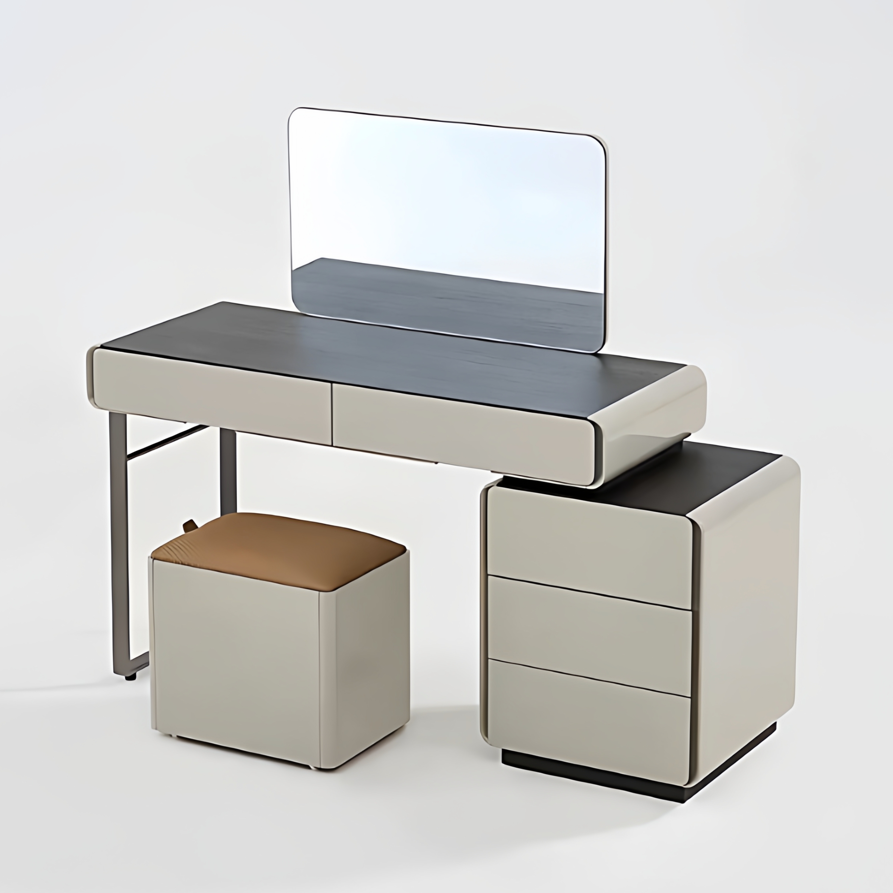 意式极简梳妆台斗柜收纳一体