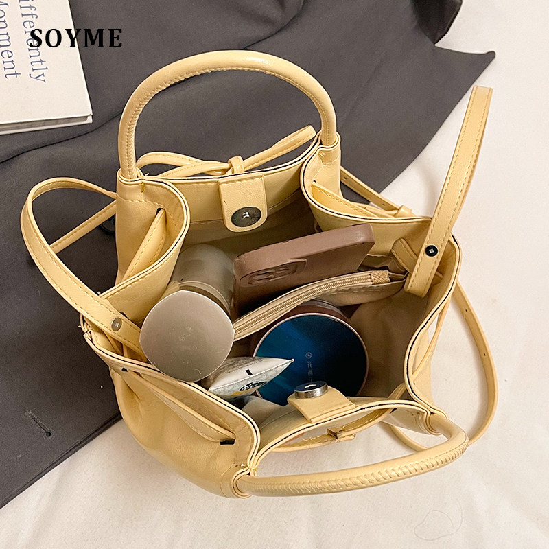 高级感爆款包包女式2025春夏新款潮时尚单肩手提包百搭斜挎水桶包,箱包皮具/热销女包/男包,托特包,淘宝优惠券,粉丝福利购,淘宝优惠卷