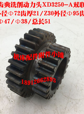 上海齿典机床铣削动力头XD3250-A双联齿轮Z22/30/Φ47/L51