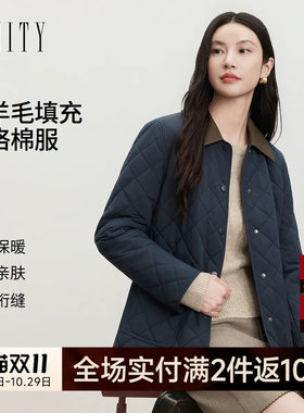 FINITY菲妮迪棉服2026秋季新款通勤长袖直筒显瘦遮肉短款外套女装