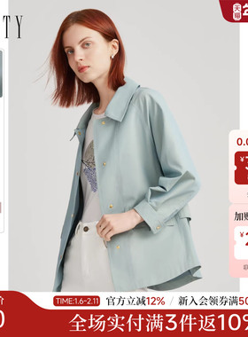 FINITY品牌女装2025年秋季新款小个子宽松休闲百搭短款风衣女外套