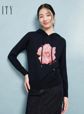 FINITY菲妮迪连帽卫衣2026年春季新款休闲通勤上衣女