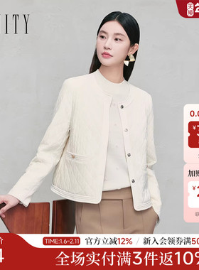 FINITY菲妮迪棉衣棉服25年冬季新款简约小香风百搭时尚休闲外套女