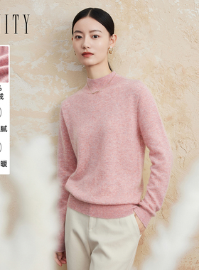 菲妮迪品牌羊绒衫2024秋轻奢高端加厚羊绒休闲保暖毛衣上衣女