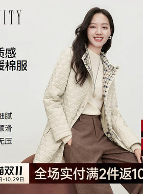 FINITY菲妮迪棉服2026冬季新款通勤宽松百搭高智感保暖外套女装