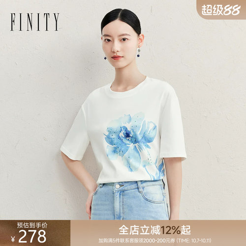 FINITY菲妮迪印花T恤女