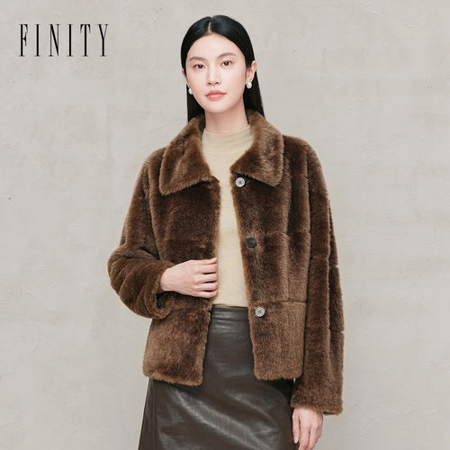FINITY菲妮迪皮草2026冬季新款老钱风质感显瘦百搭高级气质上衣女