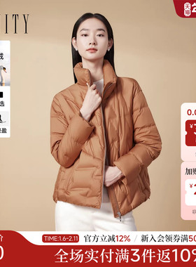 FINITY菲妮迪90白鹅绒羽绒服2025冬季新款短款蓬松感保暖外套女