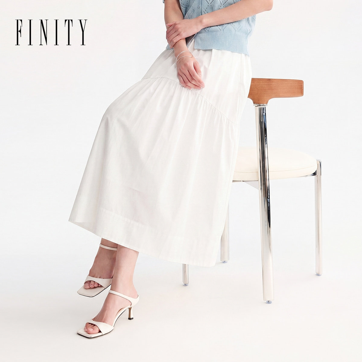 FINITY菲妮迪半身裙2026年夏季新款简约通勤百搭优雅中长款
