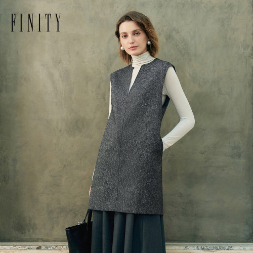 FINITY菲妮迪背心连衣裙V领裙子