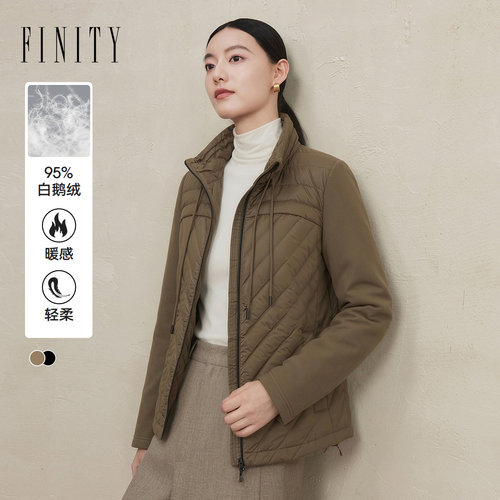 FINITY菲妮迪95%鹅绒羽绒服2026冬季新款立领质感显瘦保暖外套女