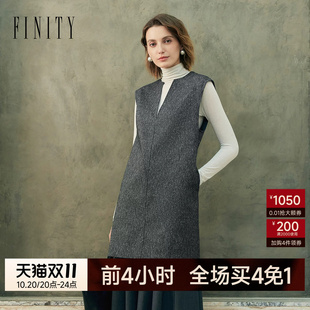 FINITY菲妮迪背心连衣裙26年秋季新款简约气质V领通勤外搭裙子女