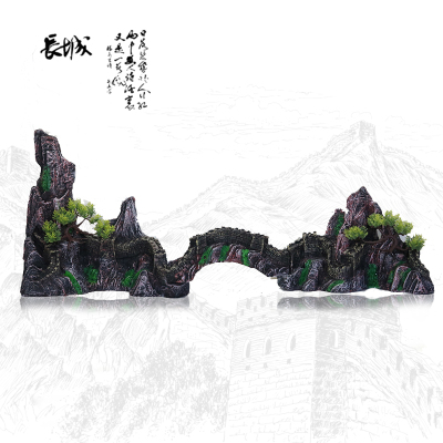 鱼缸造景套餐三件套小桥流水