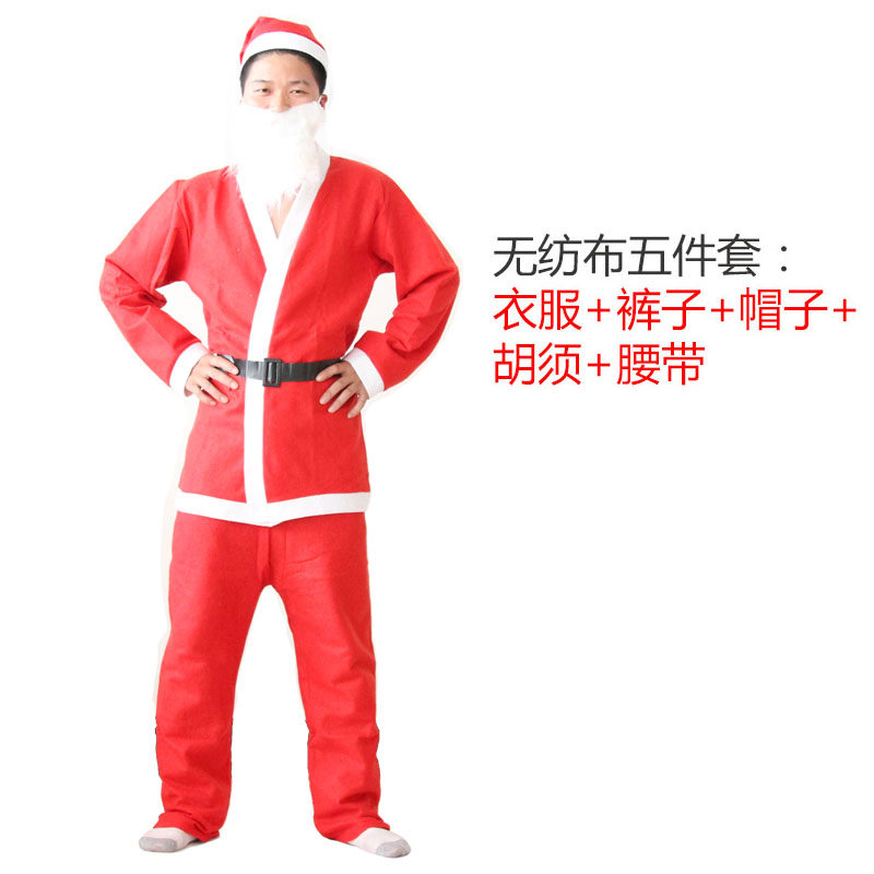 郎森圣诞男服成人圣诞服饰圣诞老人服装圣诞金丝绒男服圣诞节装饰
