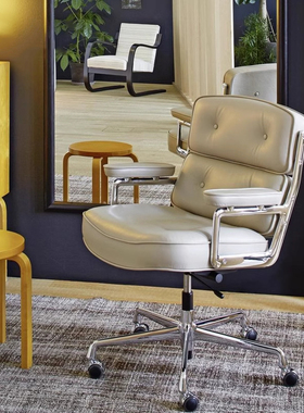意式极简老板椅办公椅Eames ES 104 Lobby Chair 商务罗宾椅书椅