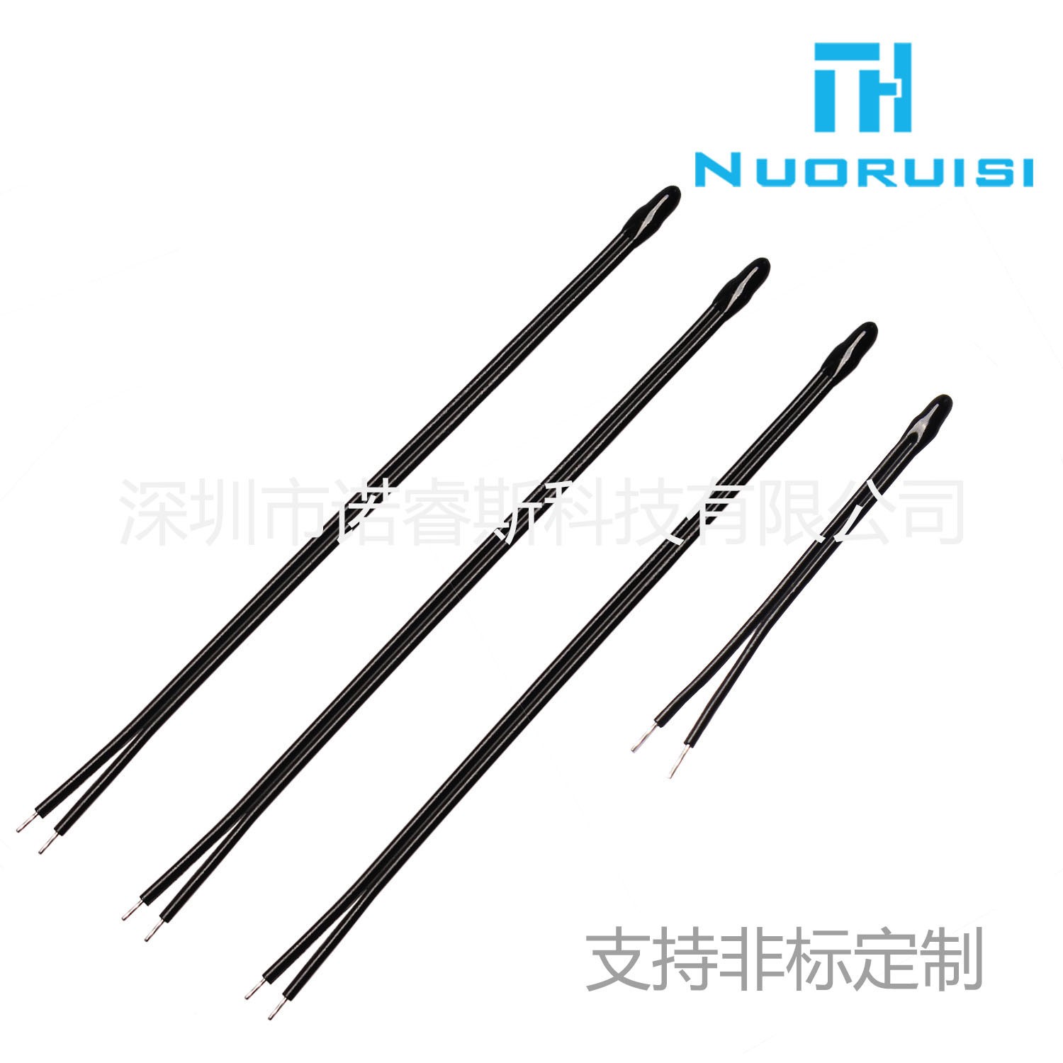 特价供应pvc绝缘引线黑头ntc热敏电阻10k3435线长66mm1%温敏电阻