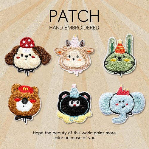 毛绒羽绒服补丁贴自粘免缝布贴