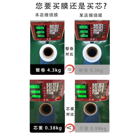 宽保鲜膜缠绕膜打包膜包装膜大卷薄膜CMPE保护50工业塑料拉伸膜