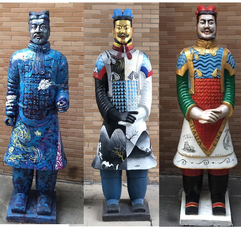 现代简约强盛玻璃钢公司开业摆件