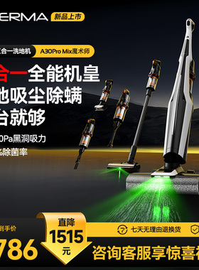 德尔玛洗地机A30Promix家用躺平吸拖洗一体机多功能吸尘器拖地机