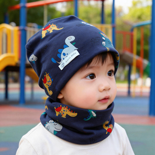 A类儿童帽男女童套头帽婴儿帽子春秋冬纯棉男宝宝针织婴幼儿套装