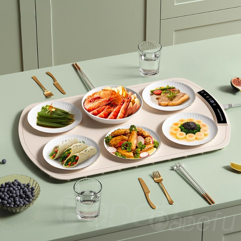 日本进口加热暖菜板家用餐桌垫