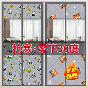 2025年新款冬季入户门挡风门帘免打孔防风保暖加厚自吸隔音门帘