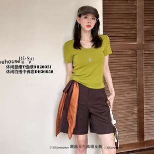 休闲显瘦百搭高级T恤短袖 现货特价 秋26021新爆款 SUI正品 上衣