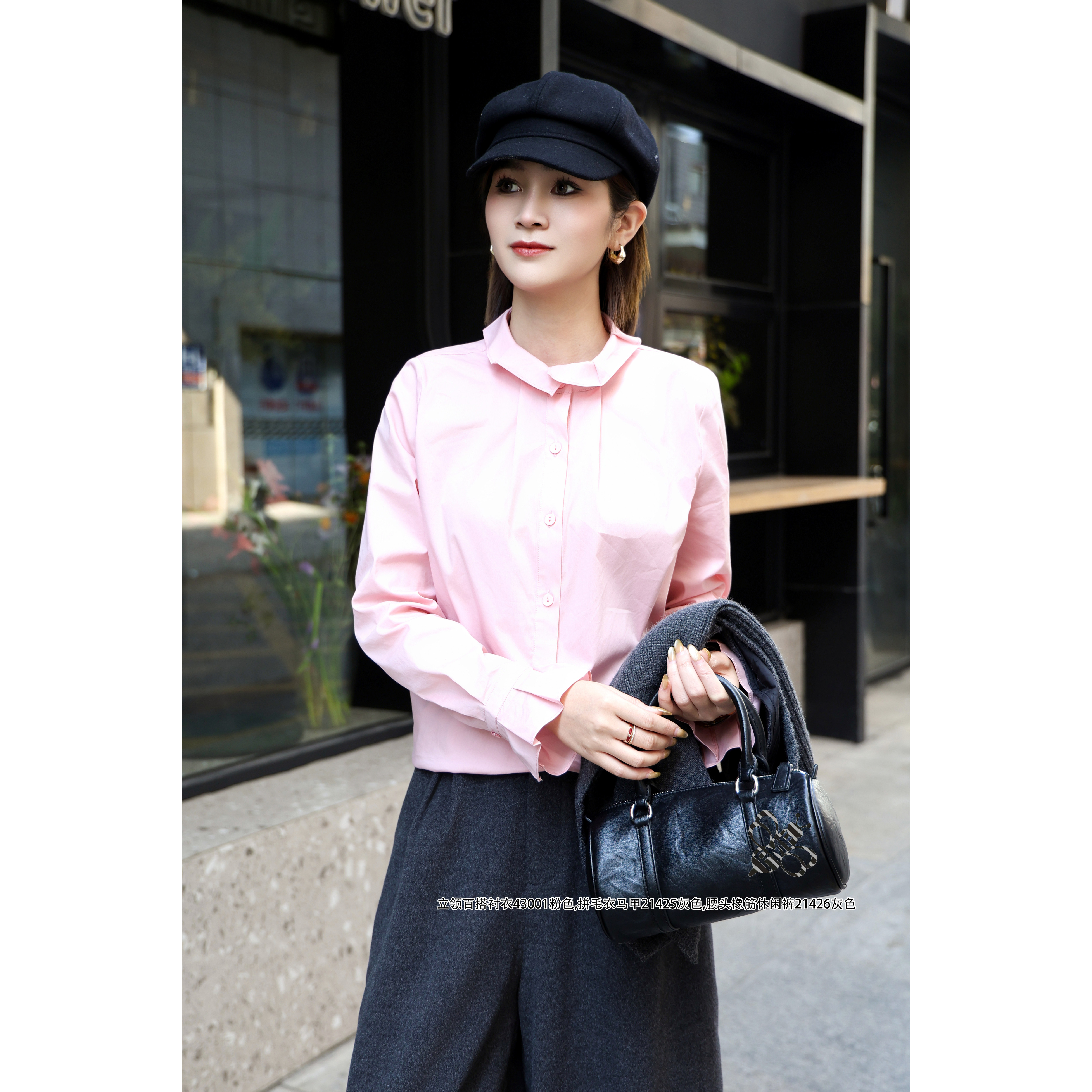 FMF欧韩2025新款立领衬衫