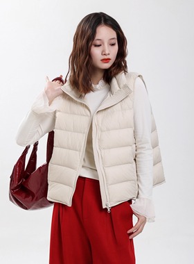 定制S Jayova秋冬欧韩站FMF2025新款女装23505百搭白鸭绒马甲外套