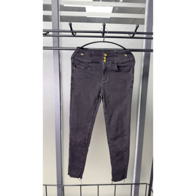 潮流公主修身显瘦高腰牛仔裤