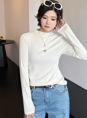 潮流公主ME欧韩2025秋冬新款女装21815磨毛刺绣叠穿舒适保暖上衣