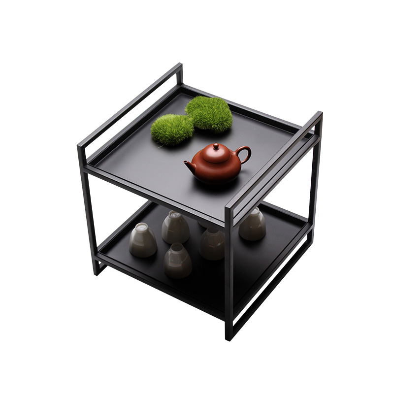 茶叶置物架铁艺茶篷架子茶具收纳茶壶架茶架展示架茶具配件摆架