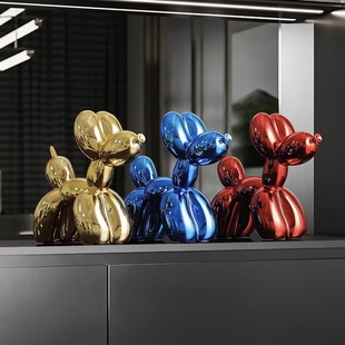 杰夫昆斯电镀气球狗摆件客厅酒柜新房家居装饰品橱窗创意桌面摆设