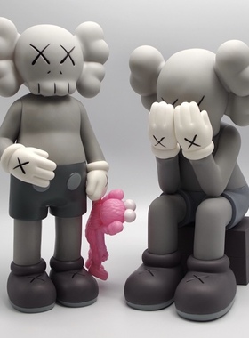 海港城kaws公仔潮玩手办考斯捂脸星战芝麻街大号玩偶客厅桌面摆件