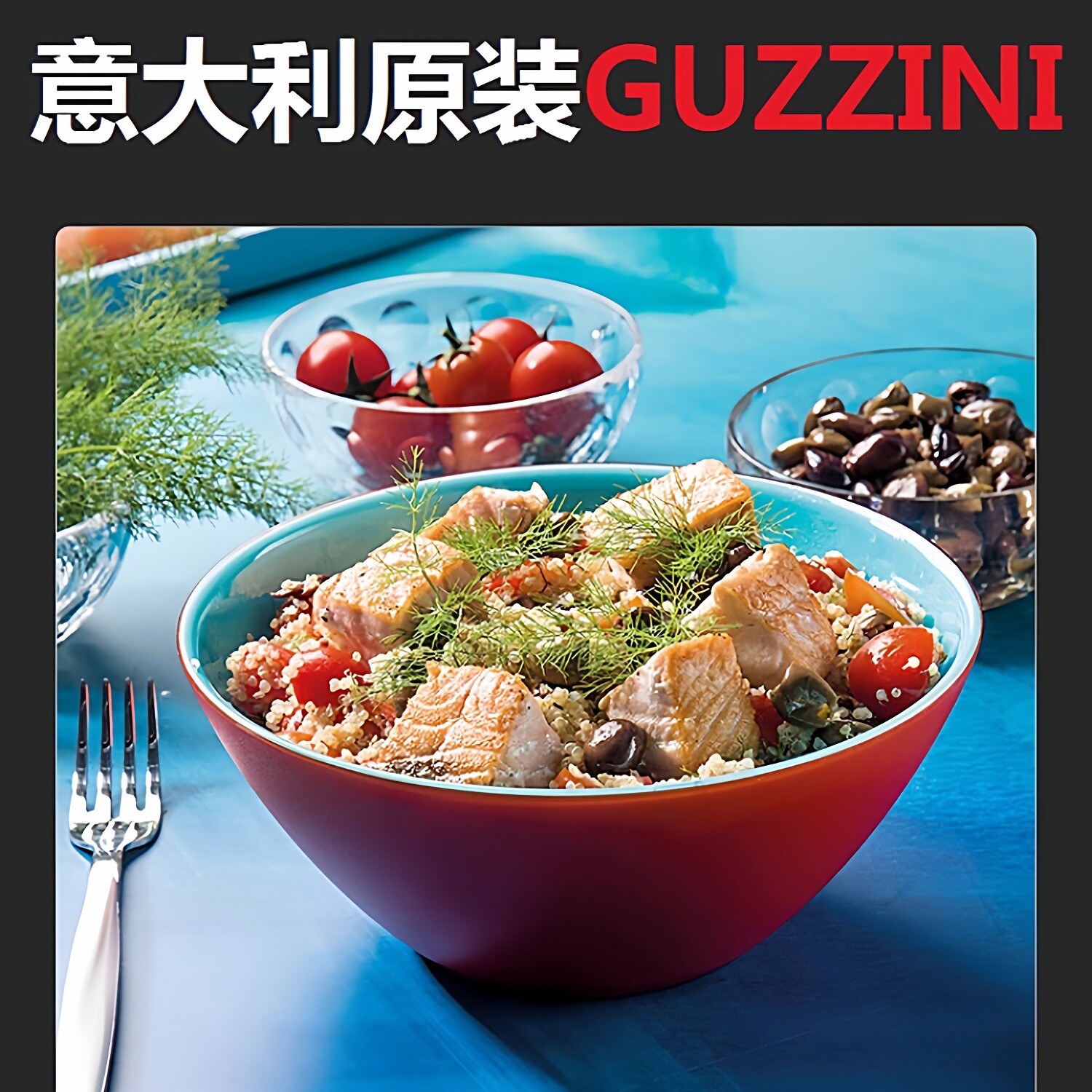 意大利进口 guzzini创意设计水果盘彩色蔬菜沙拉碗和面碗干果盘