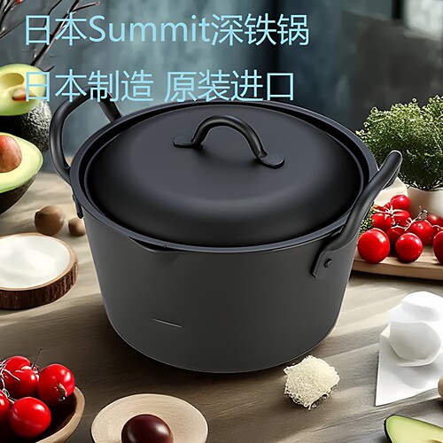 Summit铁锅深型炖锅汤锅油炸锅