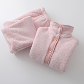 长裤 护颈保暖两用高领睡衣男女士加厚珊瑚绒开衫 长袖 羊羔绒家居服