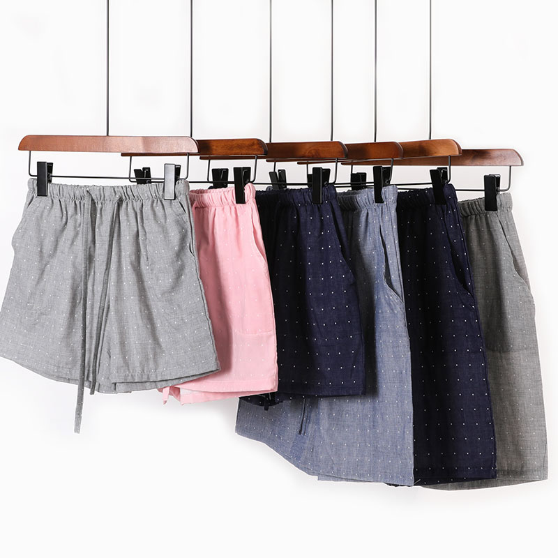 满天星男女梭织纯棉纱5分沙滩