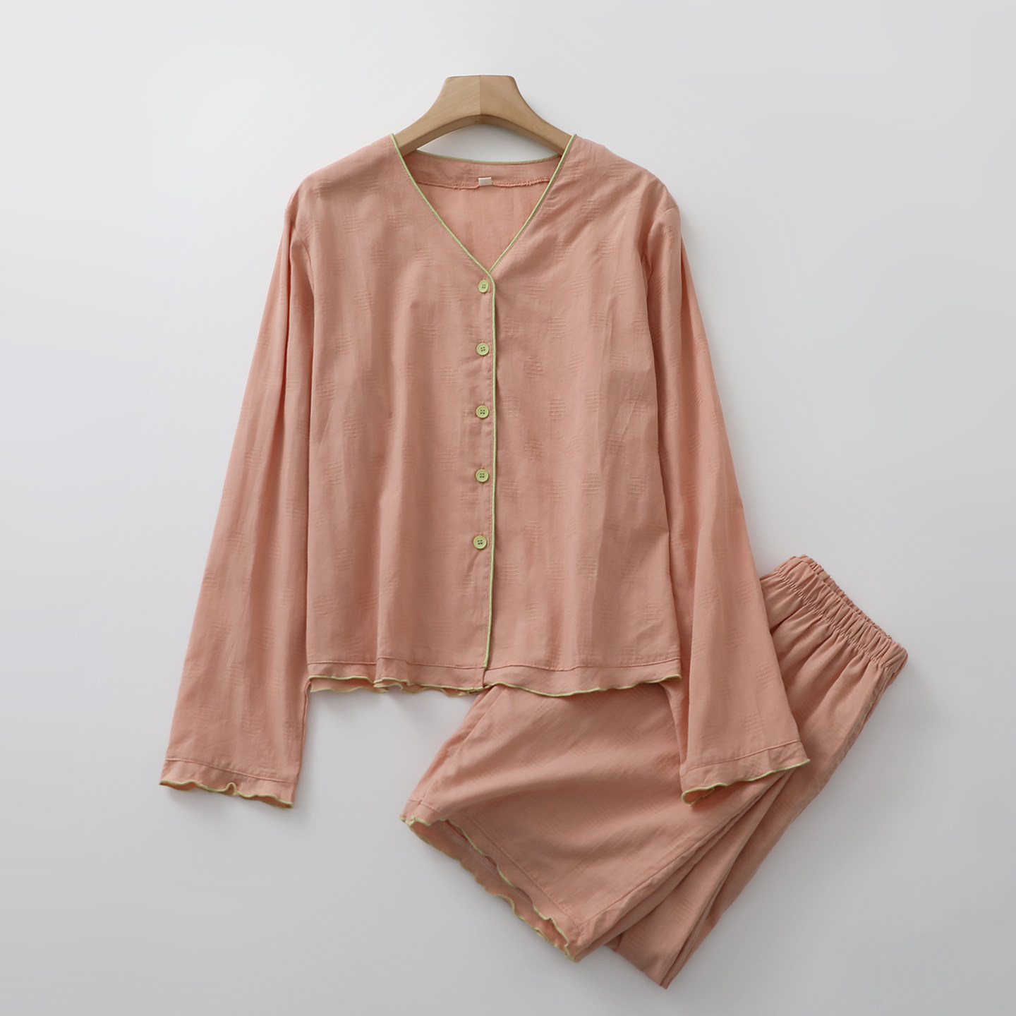 V领国风睡衣套装女纯棉布开衫长袖长裤春夏薄款家居睡眠服文艺范,女士内衣/男士内衣/家居服,睡衣/家居服套装,淘宝优惠券,粉丝福利购,淘宝优惠卷