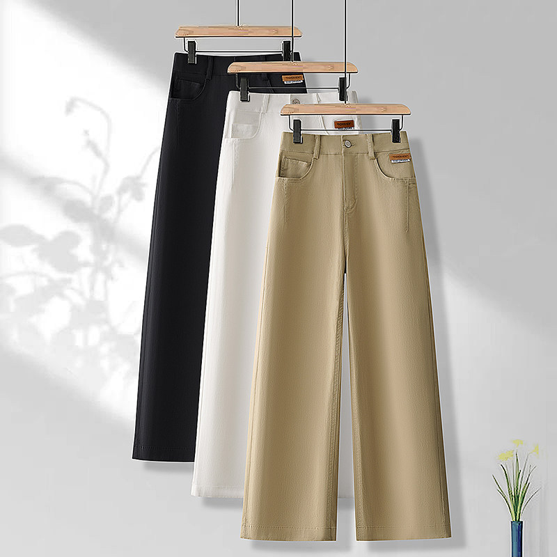 时尚高腰牛仔窄版阔腿裤2026春新款女百搭垂感直筒宽松遮肉休闲裤,女装/女士精品,休闲裤,淘宝优惠券,粉丝福利购,淘宝优惠卷