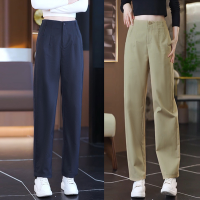 2025秋冬新款百搭垂感宽松弯刀裤