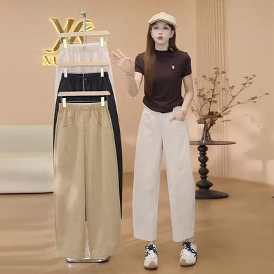 2025秋季新款抗皱休闲弯刀裤子女