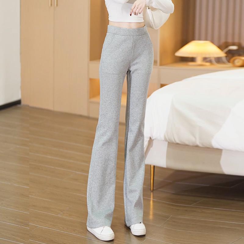 显腿长休闲微喇裤女春季2025新款