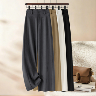 阔腿裤 休闲高腰垂感遮肉醋酸直筒裤 女百搭显瘦窄版 新款 2026春夏季